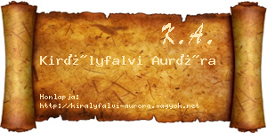 Királyfalvi Auróra névjegykártya
